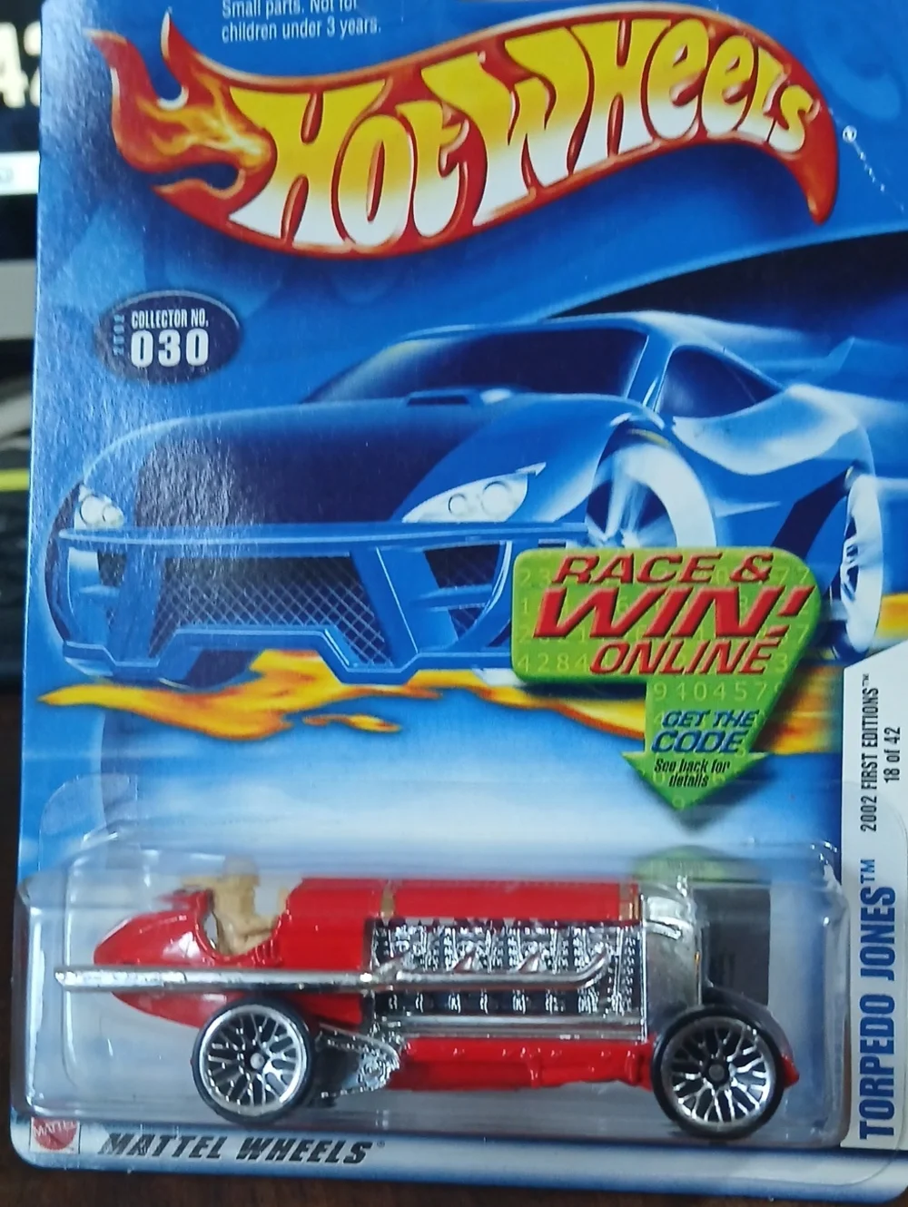 Torpedo Jones Hot Wheels Car. 2002 Casting - Red FIAT beast Of TURIN